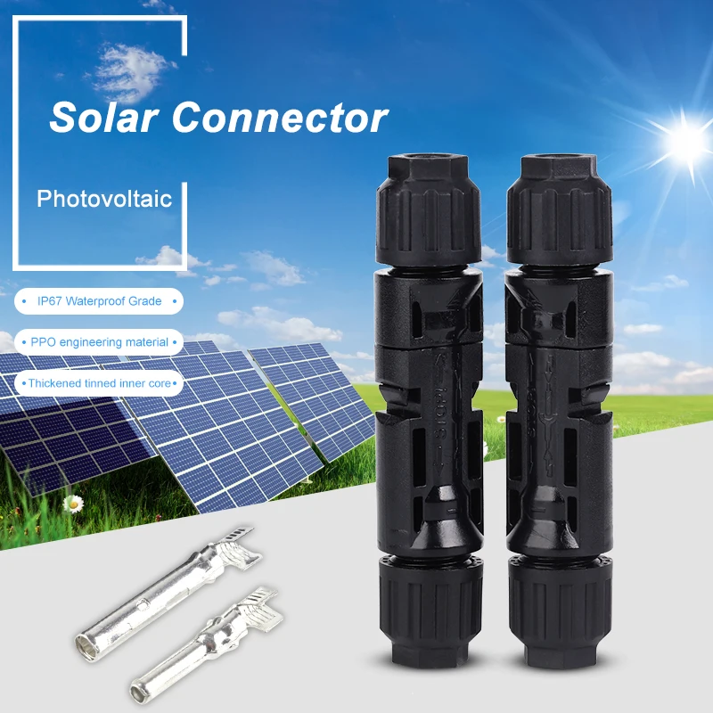 1000V Photovoltaic PV Male And Female Combiner Box Inverter Panel Plug Waterproof IP67 Solar Connector