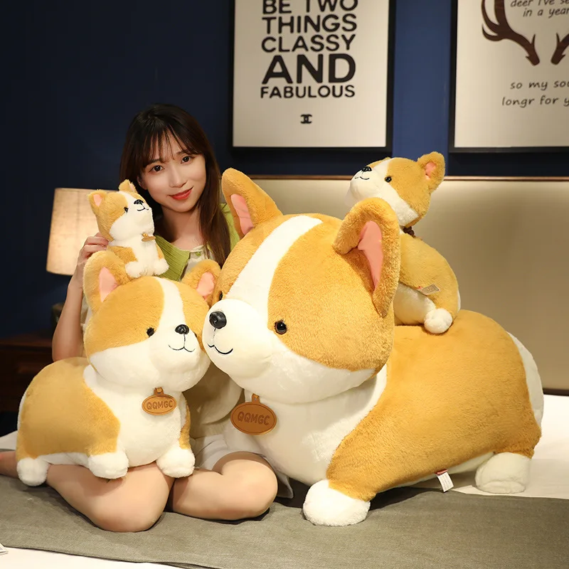 25-55cm Kawaii Corgi Dog Pillow Sexy Butt Stuffed Animal Soft Puppy Dolls Home Decro Appease Toys for Kids Girls Birthday Gift