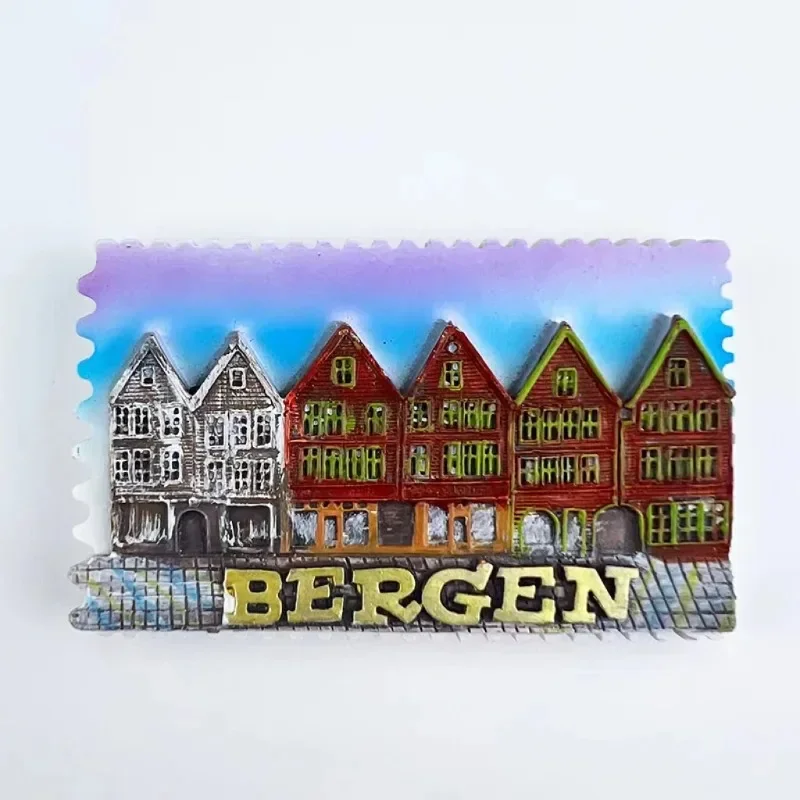 Norway Fridge Magnets Bergen Travelling Souvenirs Fridge Stickers Home Decor Wedding Gifts Message Board Magnetic Stickers