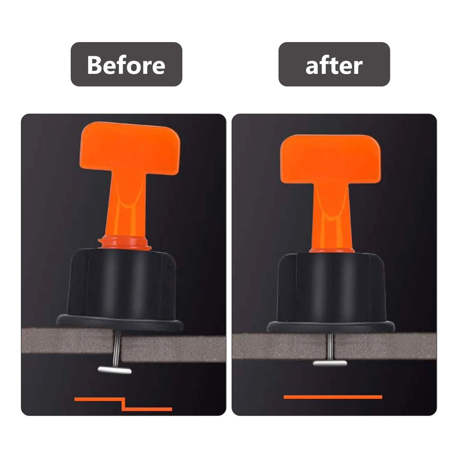 

100Pcs Tile Leveler Steel Pin Durable Replaceable Needle for Tile Levelling System Construction Tools Leveler Replaceable Pin