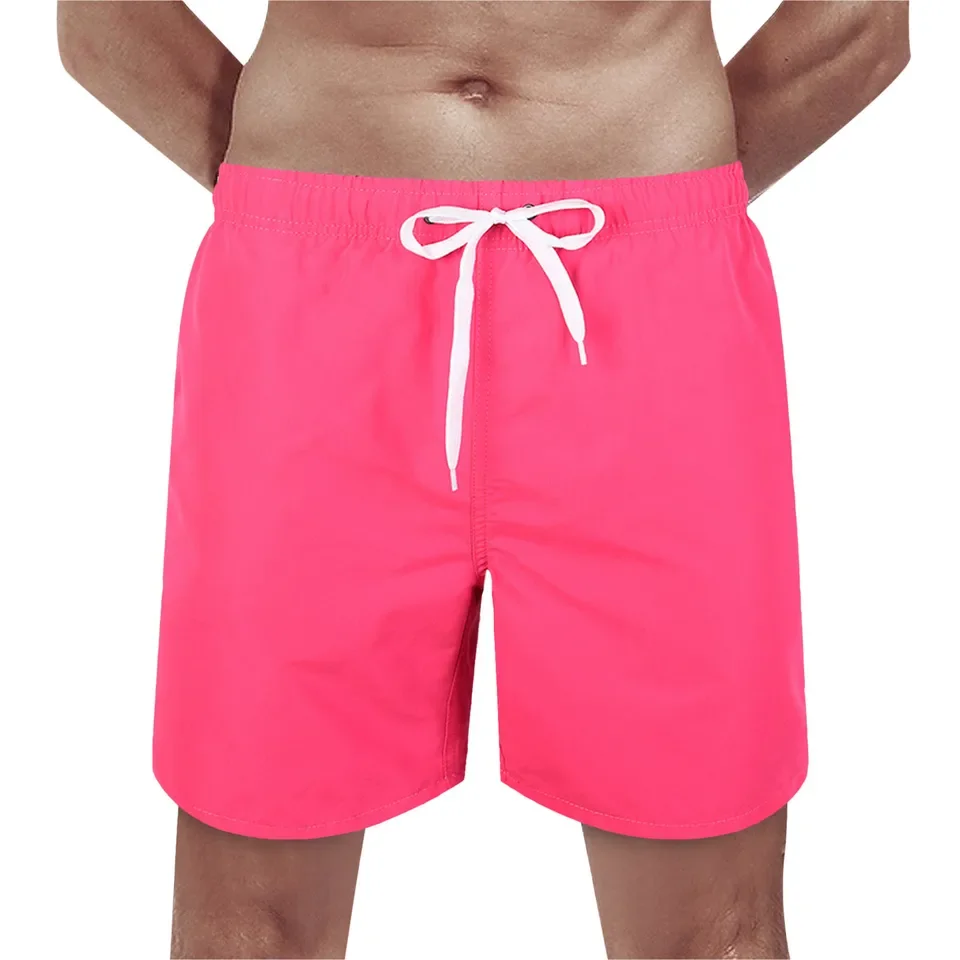Elastic Waist Drawstring Casual Shorts Mens Solid Skin Lace Up Pocket Hot Spring Holiday Beach Beach Pantalones Cortos Hombre