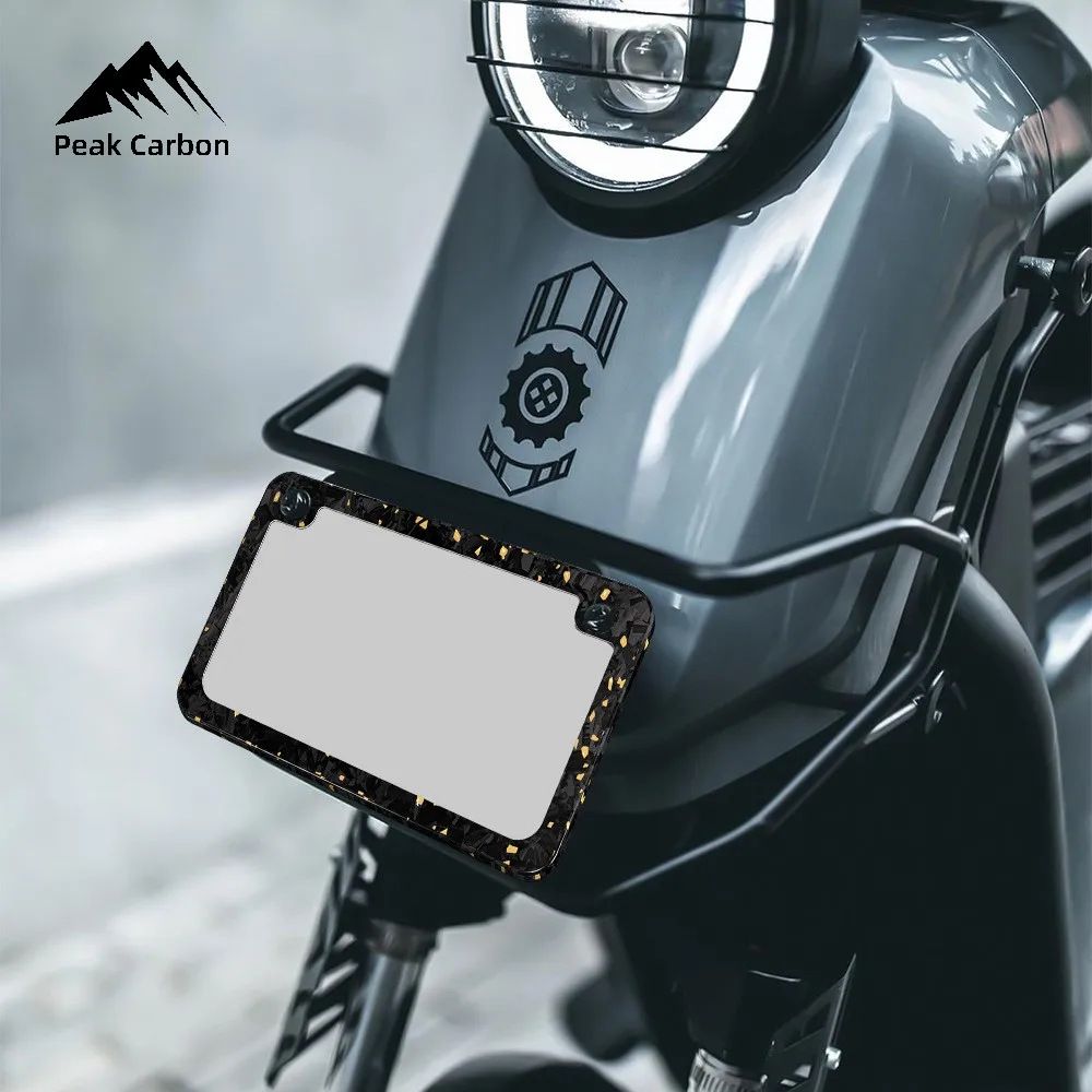 U.S. バージョンリアル光沢のある鍛造カーボンファイバーバイクナンバープレート 2 ネジ付きアメリカ版モトプレート
