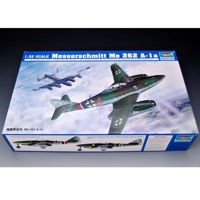 Trumpeter 02235 1/32 Messerchmitt Me 262 A-1a Fighter Military Collectible Plastic Assembly Model Toy Building Kit