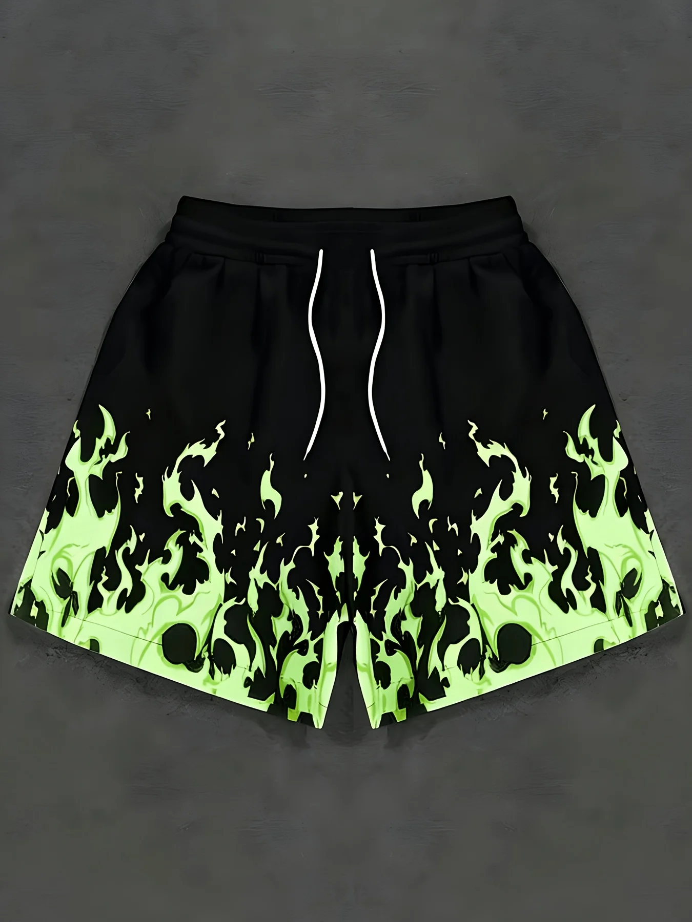 Classic Flame Cool 3D-gedruckte Herren-Shorts, Damen- und Kinder-Shorts, lockere, lässige Sommer-Strandshorts, lustige Sport-Shorts für Paare – Detail 8