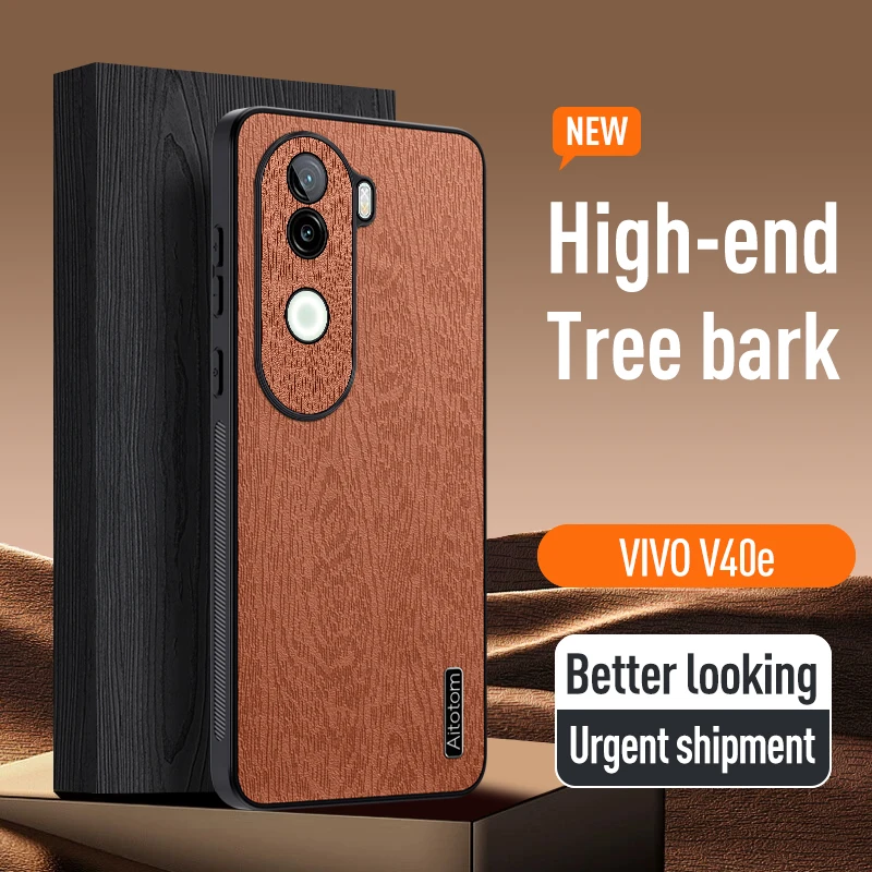 vivo V40e용 가죽 케이스, 나무 무늬 실리콘 하드 쉬크프루프 커버를 사용해보며 얻은 진짜 경험