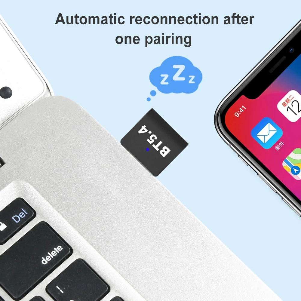 Transmissor Adaptador USB Bluetooth 5.4, Dongle Bluetooth Áudio, Adaptador USB sem fio para alto-falante do fone de ouvido do mouse do teclado