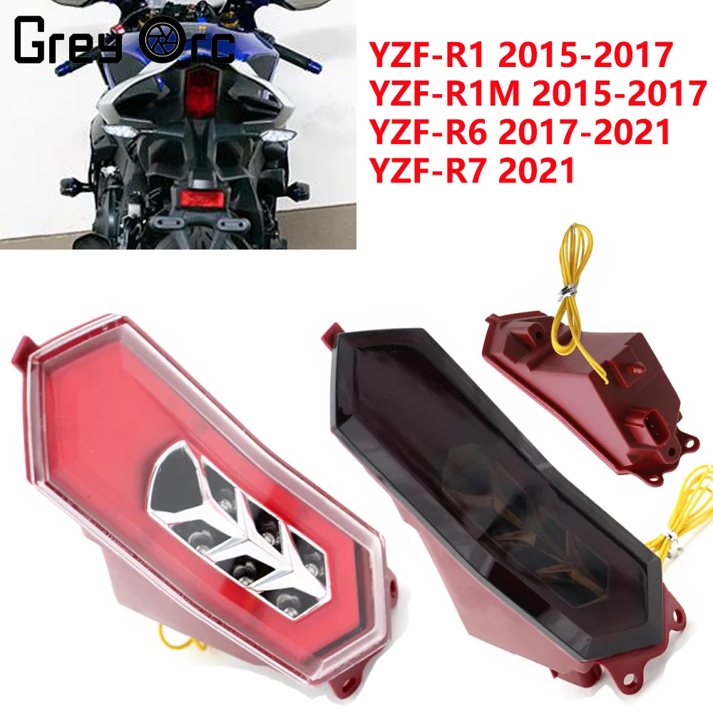 Motorcycle Rear Taillight Brake Turn Signal Integration For Yamaha YZFR1 YZF R1 YZFR1M YZF R1M 2015-2017 YZFR6 YZF R6 2017-2021