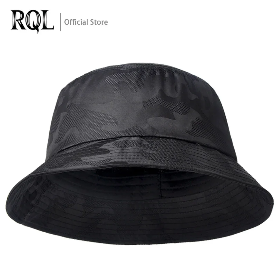 Panama Black Camouflage Bob Man Hiking Climbing Fisherman Men’s Bucket Hat Sun Double-sided Winter Cap Cotton Male Fishing Hat