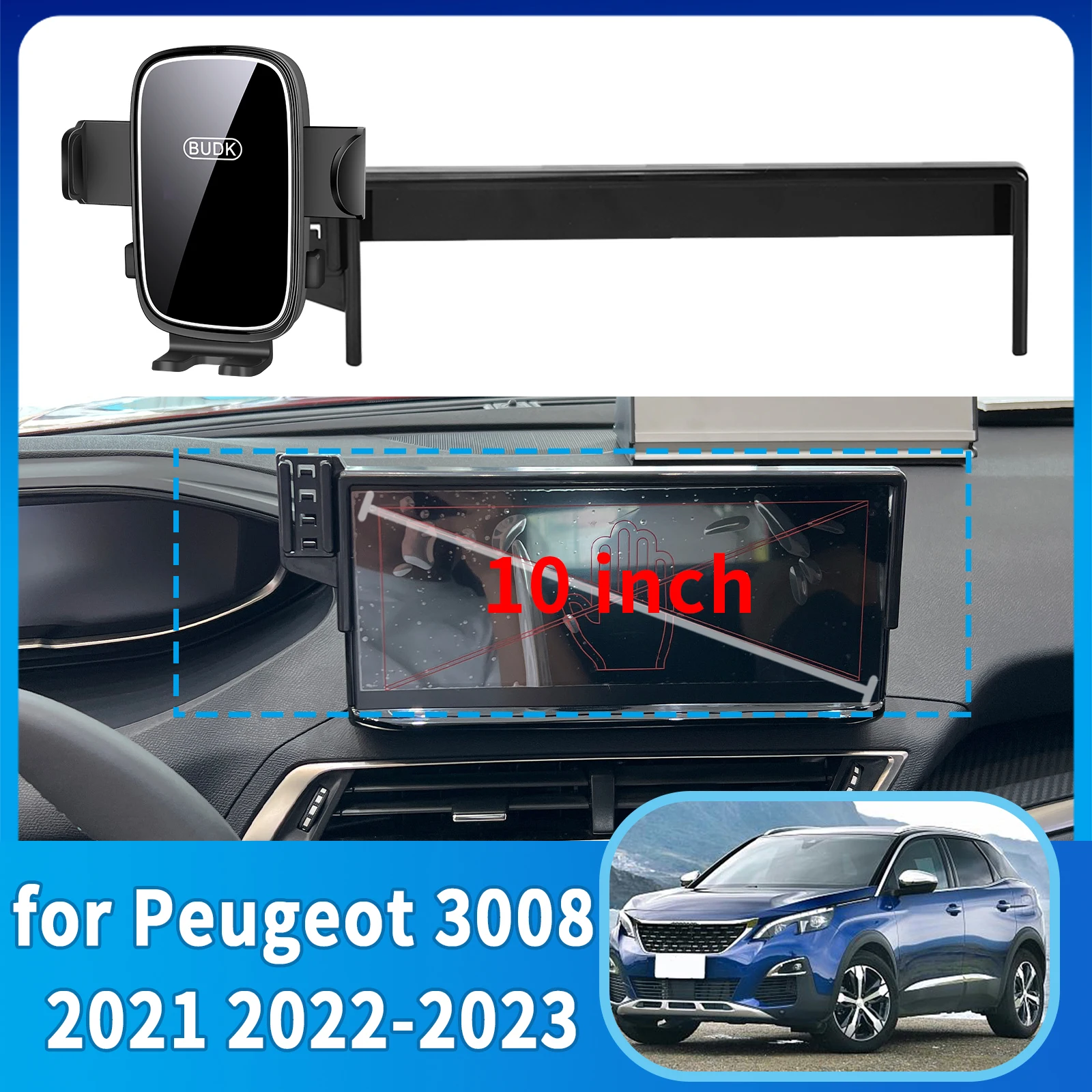 

fit for Peugeot 3008 2021 2022 2023 Phone Holder, Dashboard Screen Mount Bracket Easy Installation​​ Car accessoires