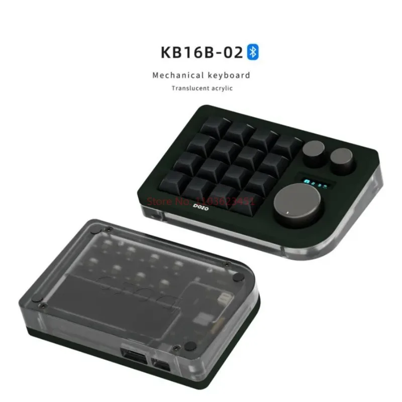 Imagem -06 - Teclado Mecânico sem Fio Bluetooth Modo Dual Hot-swap Xda Keycap Designer 16 Chaves Personalização Novo Doio-kb16b02