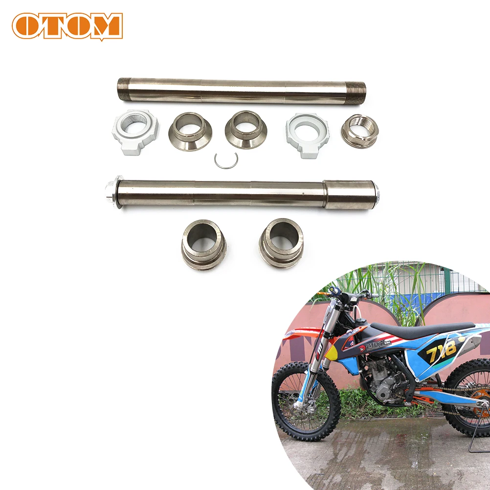 OTOM Motorcycle Front Rear Axle Fork Wheel Shaft Sliders Cap Crash Protector Pit Bike Part Swingarm Spools Set For KTM HUSQVARNA