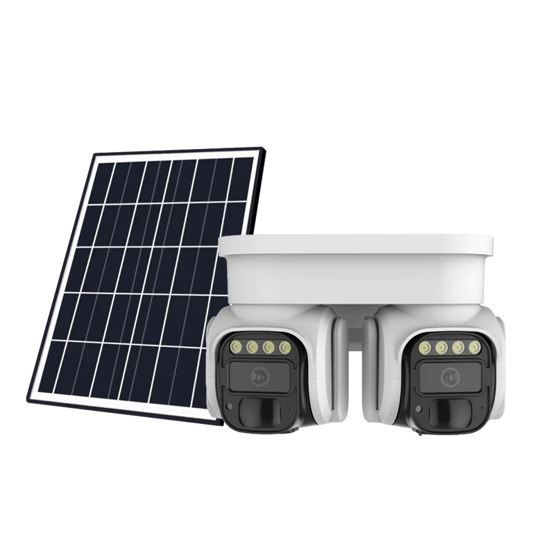 

2mp Dual Len Outdoor Audio Night Vision Human Tracking 4g Ptz Solar Camera Solar Battery Power Ip Surveillance Camera