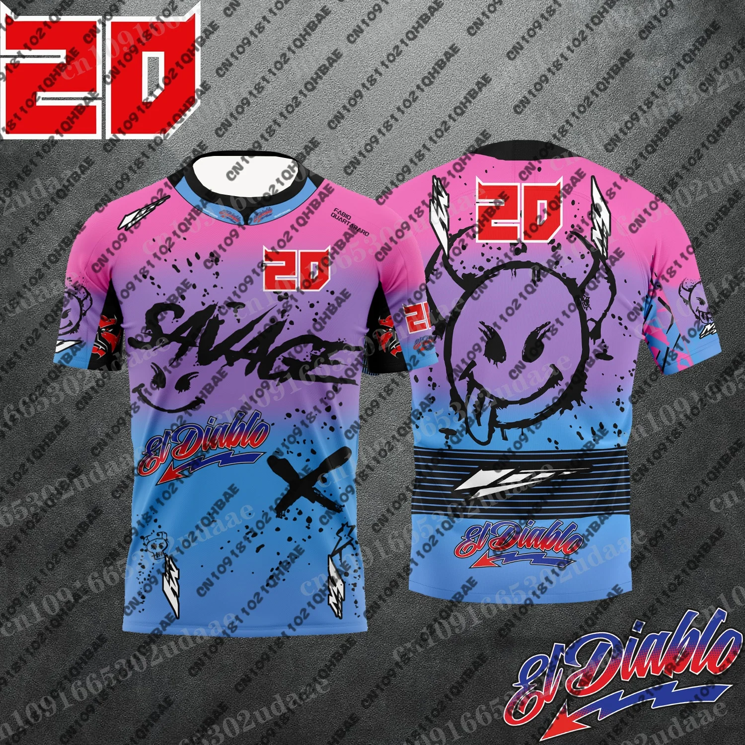 

Новинка 2025 года, летняя мужская и женская дышащая повседневная футболка для водителя Fabio Quartararo20 для экстремальных видов спорта, впитывающая пот