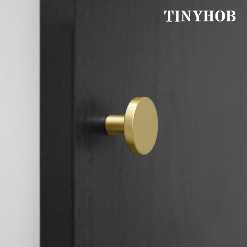 Round Brass Dresser Knobs Drawer Pulls Handles Cabinet Door Knob Handle Simple Gold Kitchen Hardware Pull