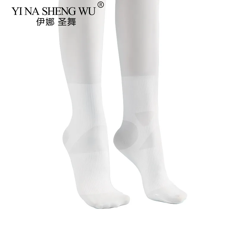 Collants de danse de ballet pour femmes, chaussettes en velours blanc, collants d'entraînement anti-entorse pour filles, printemps, automne