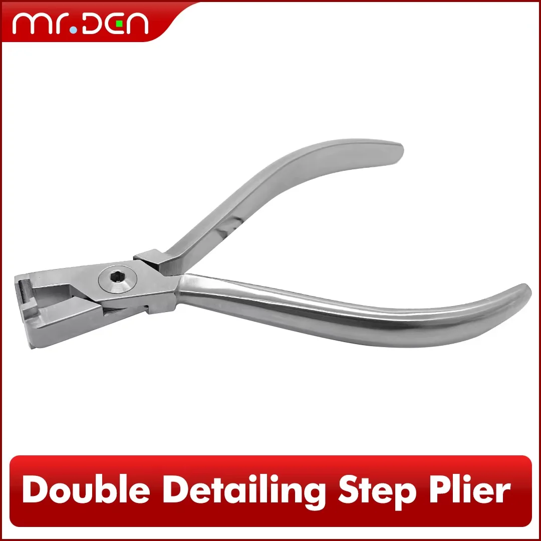 1Pcs Dental Lab Orthodontic Double Detailing Step Plier Ortho Arch Wires Bending Forceps Dentist Clinic Professional Tools