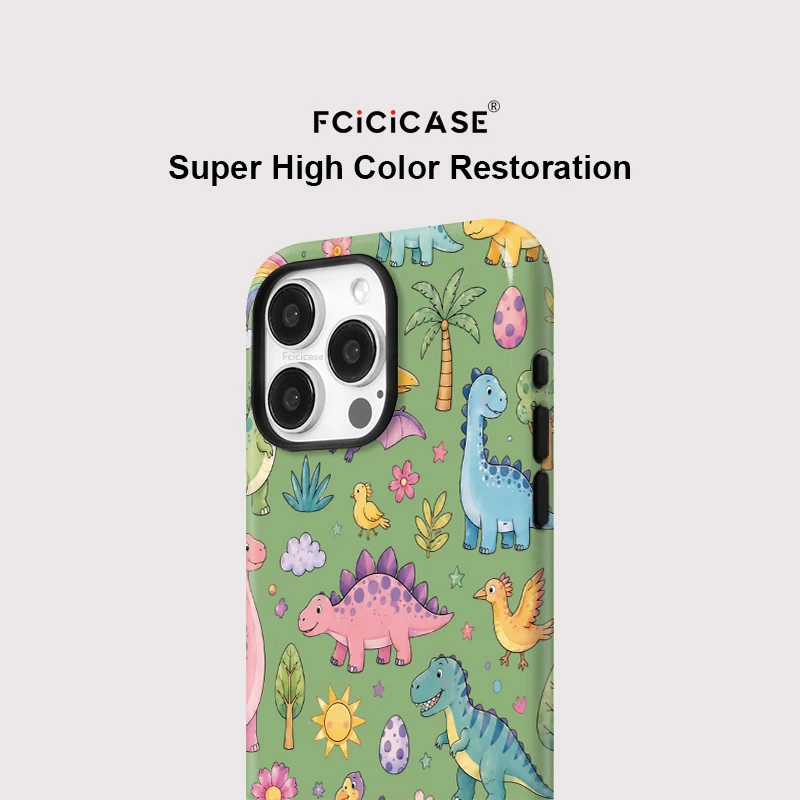Fcicicase Matte Phone Case For iPhone 17 Air 16 Pro Max 15 14 Plus 13 12 Dinosaur Animals Pattern Magnetic For Magsafe Cover - view 4