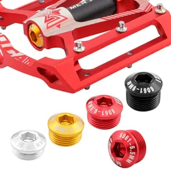 2pcs Pedal Capss For 14mm Diameter Pedals Black/Red/Gold/Silver 5/6.5/9mm Aluminum Alloy Mountain Road Bike Accessories