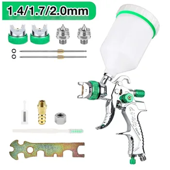 Professional HVLP 2008 spray gun 1.4/1.7/2.0mm steel nozzle gravity spray gun DIY spray paint kit home car paint spray gun tools