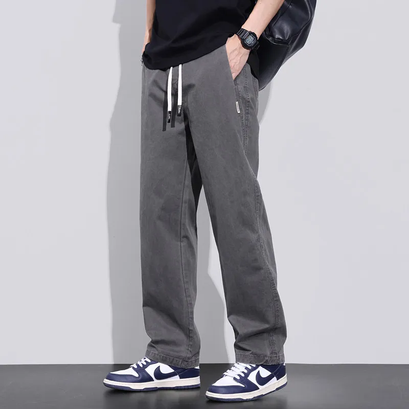 Loose Straight Leg Work Trousers for Men Summer Wear Resistant Dirtproof for Construction Site Outdoor Workers Casual Pants