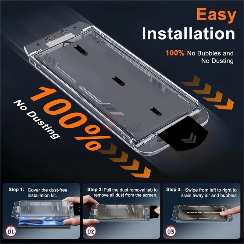 1-3 قطعة التثبيت التلقائي واقي للشاشة خالية من الغبار ل الشرف GT Pro X9d X8b X8a X7c X7d X7b X7a X6c X6b X6a X5b X5c Plus الزجاج