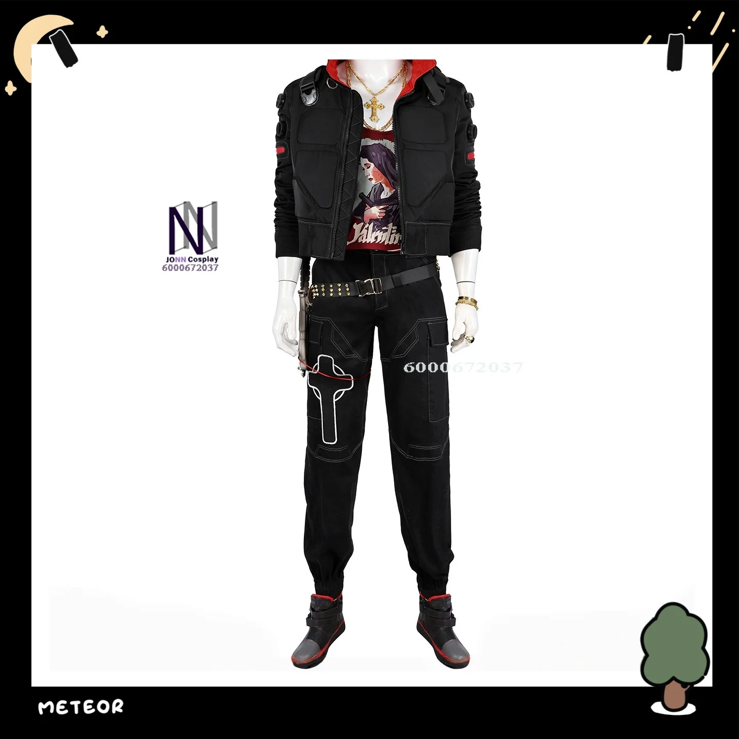 

Cyberpunk 2077 Jackie Welles Video Game CD Projekt RED Cosplay Costume Anime-style Games Role-playing As Game Character with Set