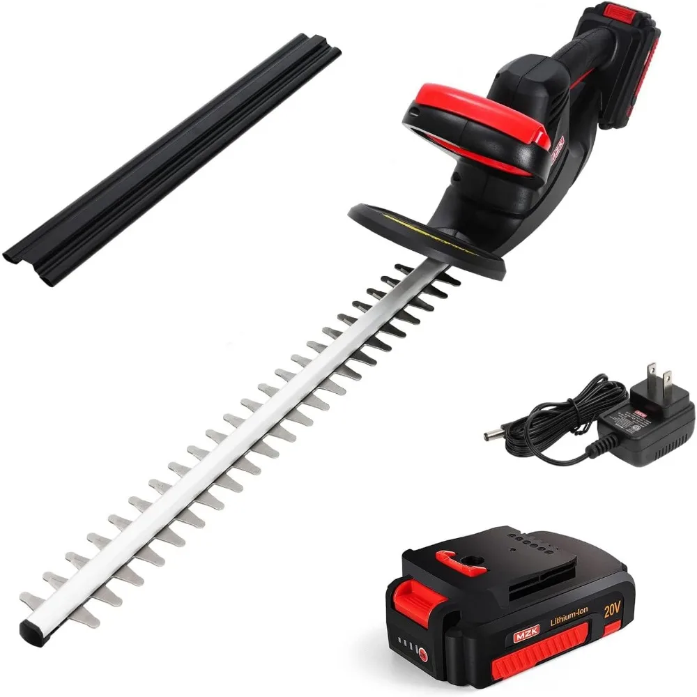 22'' Cordless Hedge Trimmer, 20V Handheld Shrub Cutter, Lightweight Compact with Battery & Charger