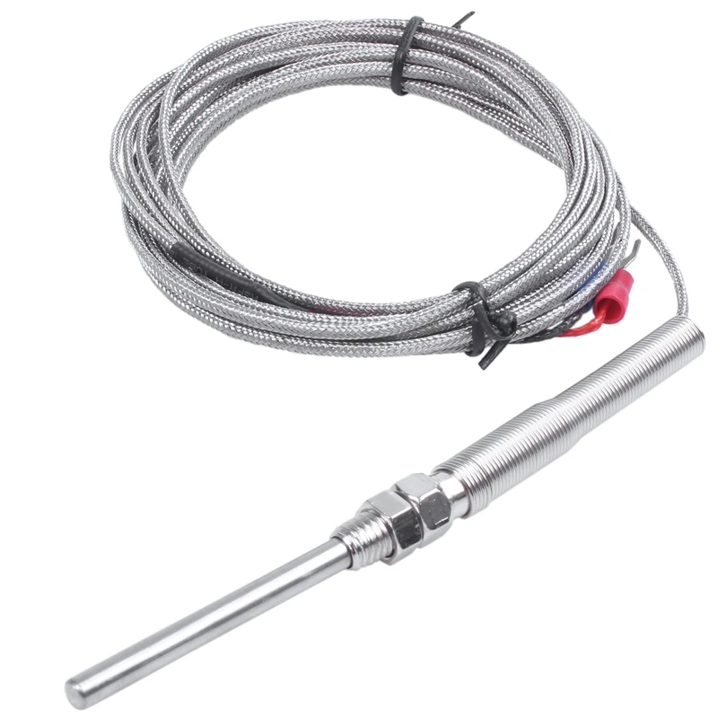 K Type 50X5mm 800C Probe Thermocouple Temperature Sensor Cable 9.8Ft 3 Meters