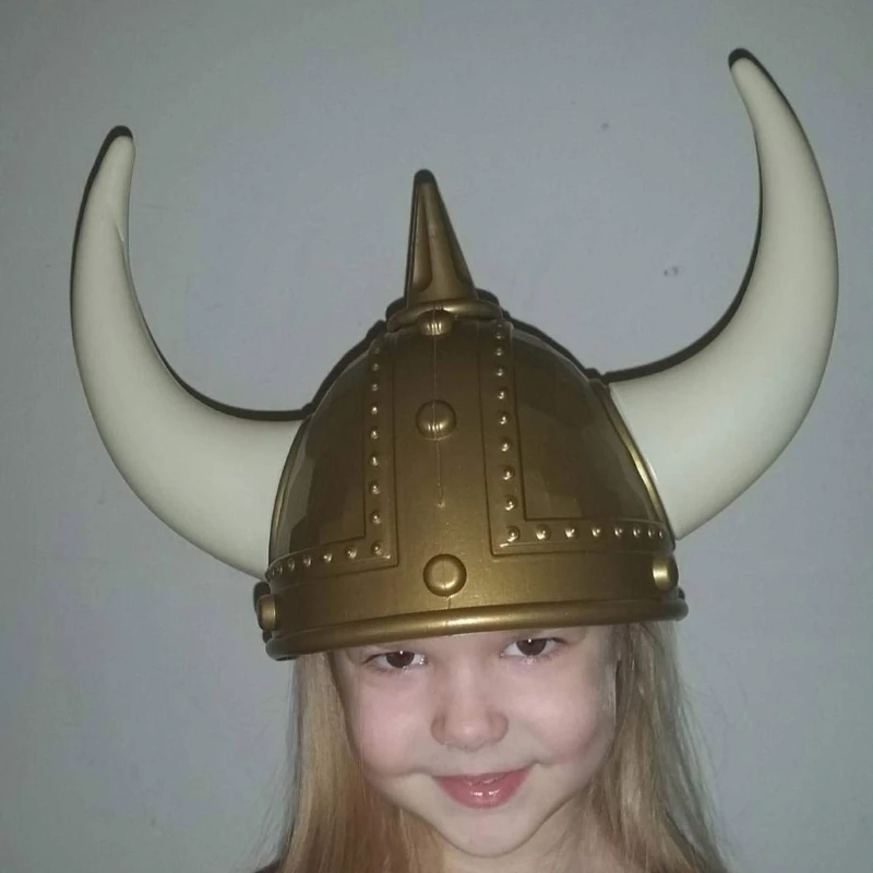 Viking Helmet Costumes Hat for Halloween Costume Party Favor Hats Halloween Accessories for 25.2in for Head Circumferenc