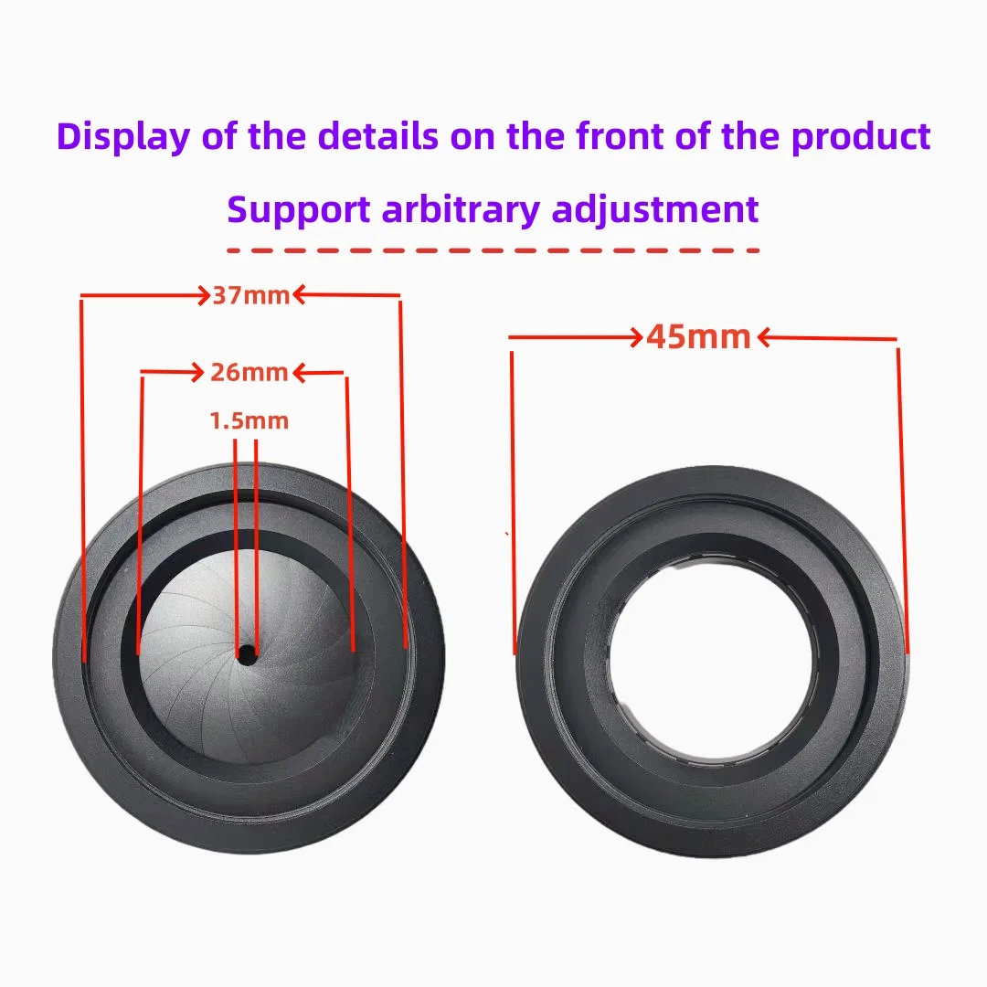 M30 do M37 regulowana przysłona 1.5-26mm membrana mikroskopu obiektyw aparatu pierścienie adaptera pokrywa dla PVS-14 PSV14 B36A