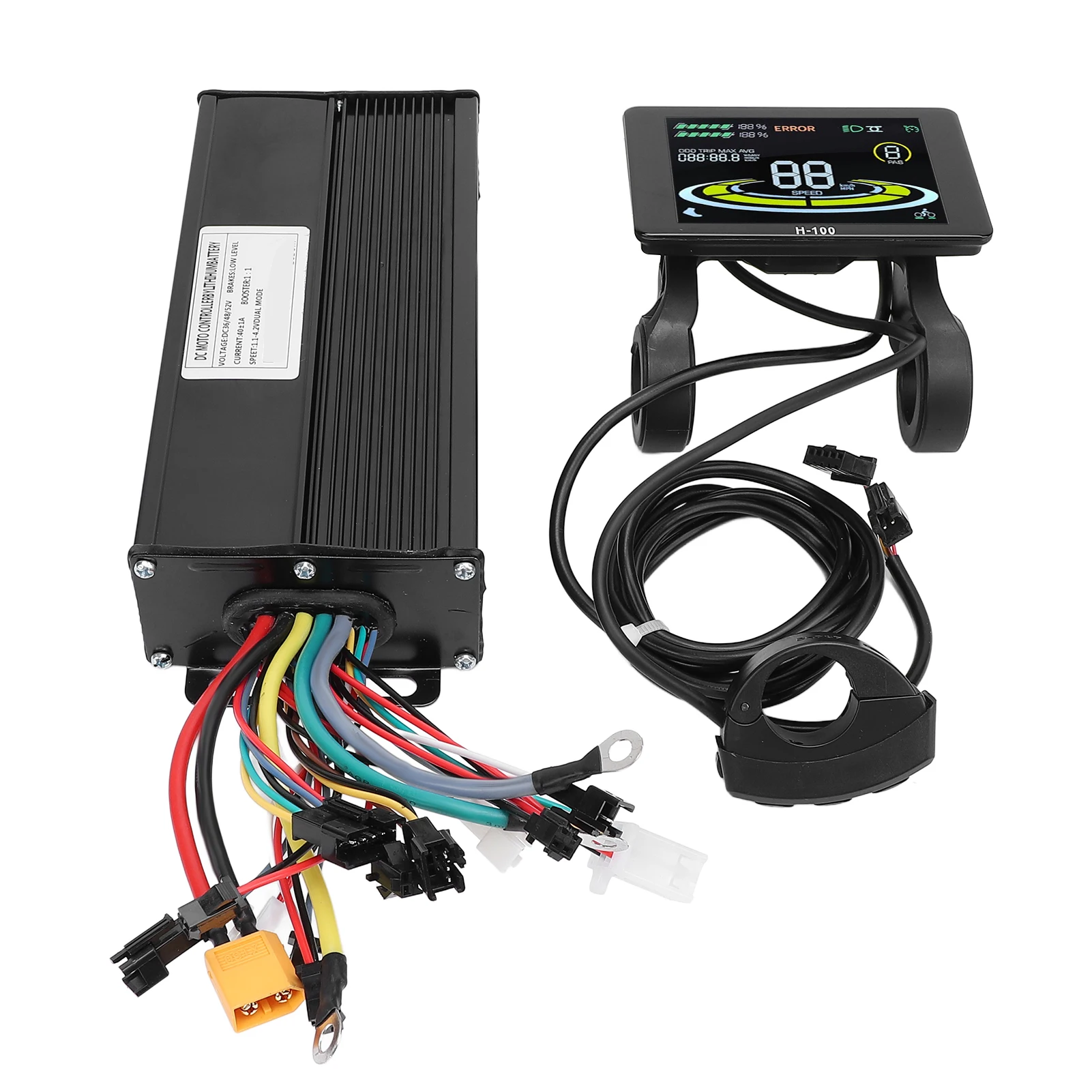 

40A 3 Modes Electric Bike Sine Wave Controller with LCD Color Screen Display Panel Aluminum Alloy ABS Conversion Kit