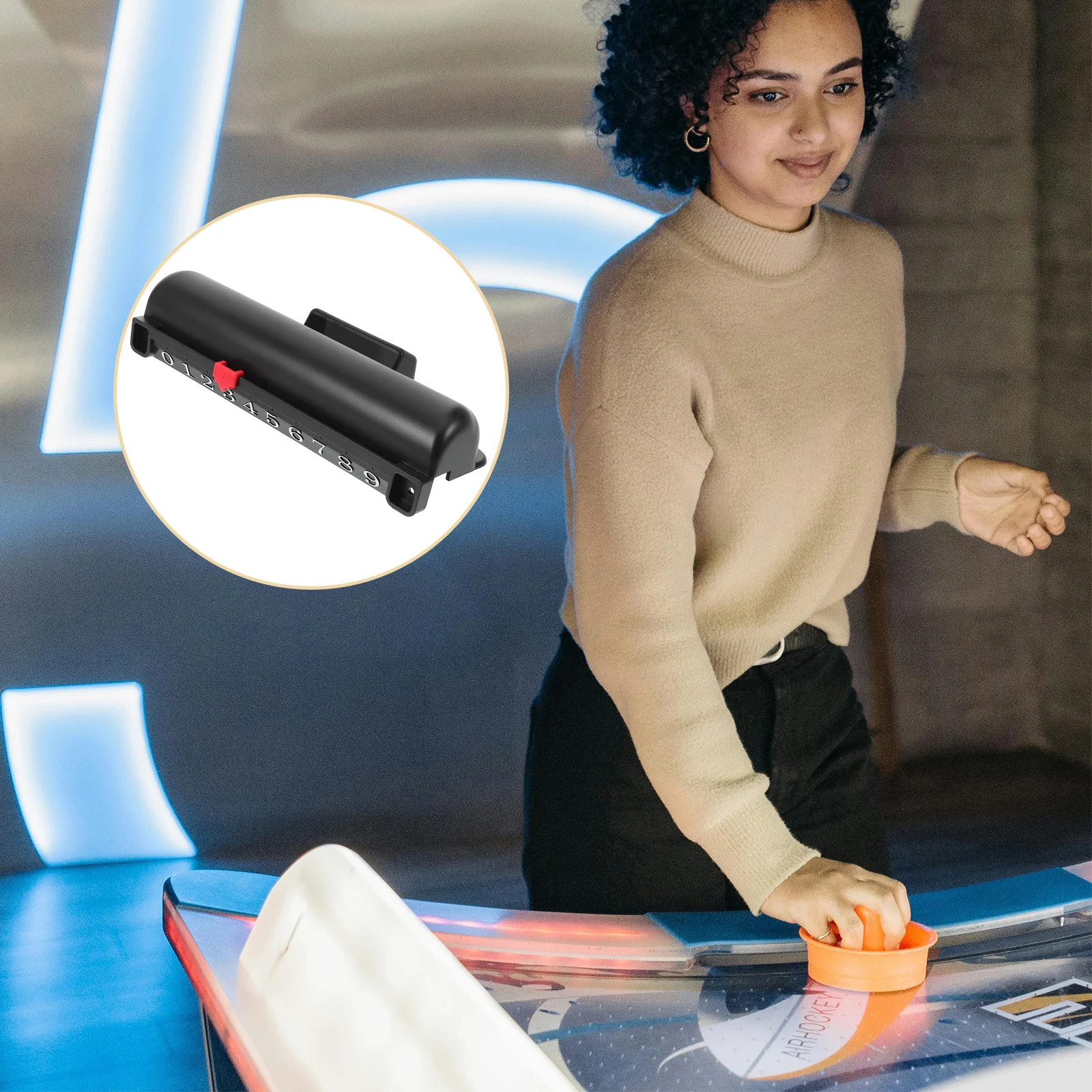 

1pc Ball Table Score Keeper For Air Hockey Table Hockey Built-In Durable Plastic Team Sports Accessory