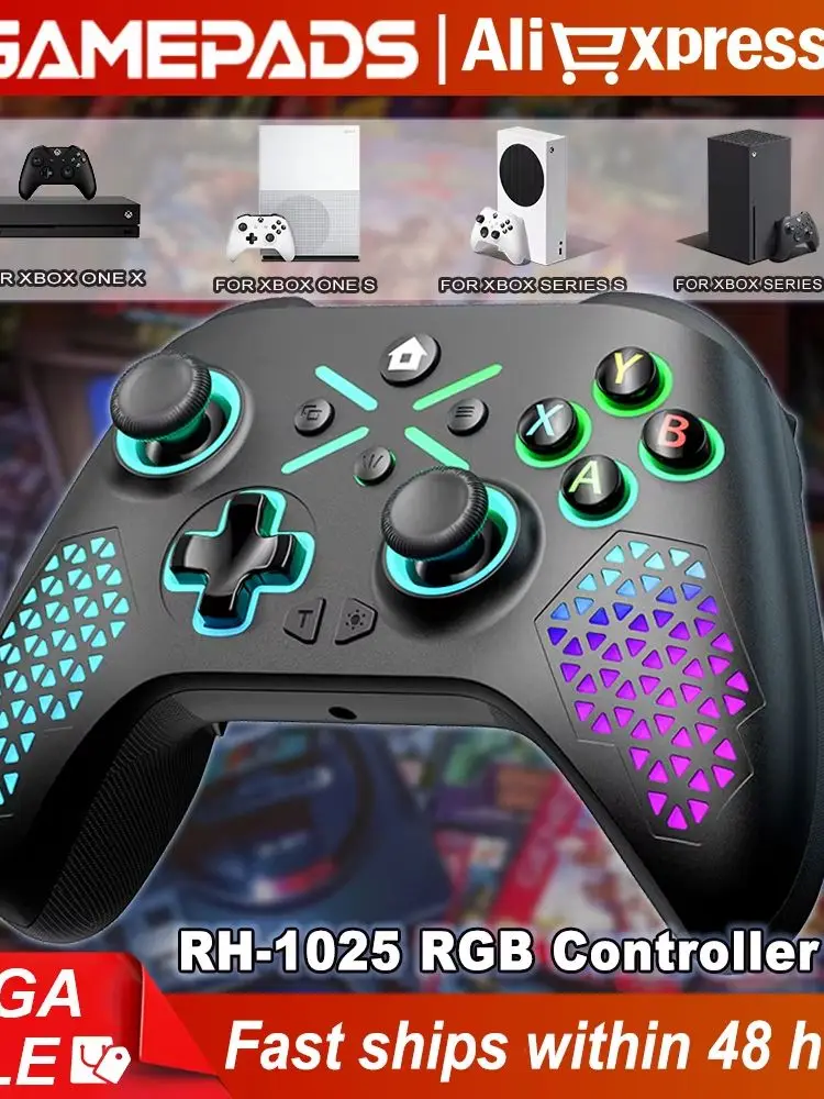 Bezprzewodowy gamepad do konsoli Xbox One, Xbox Series S, Xbox Series X, kompatybilny z Win 7, 8, 10, z podwójnymi wibracjami, sześciowrzecionowym żyroskopem, kontroler do gier Xbox. — zdjęcie produktu 7