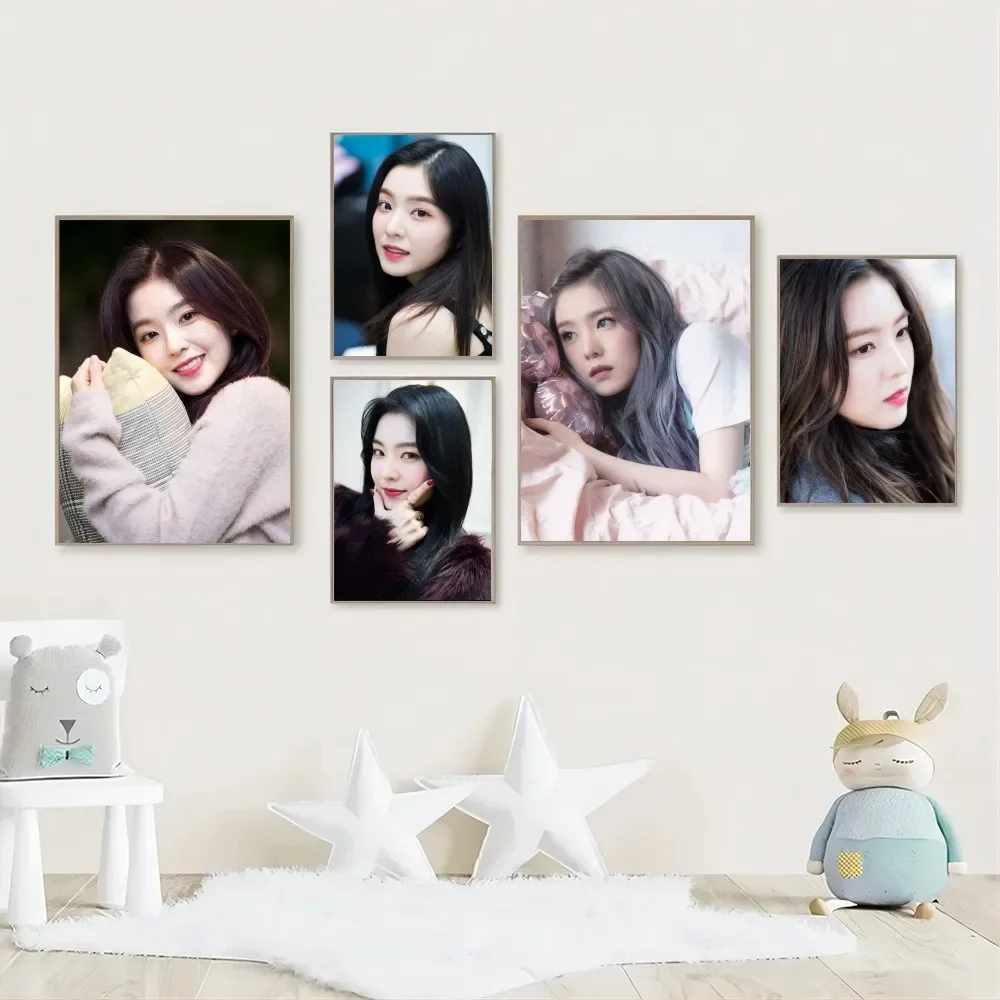 1pc Kpop Red V-Velvet Irene Korean Female Singer Poster Stickers Home Decor Aesthetic Art Mural Room Decor Digital Painting