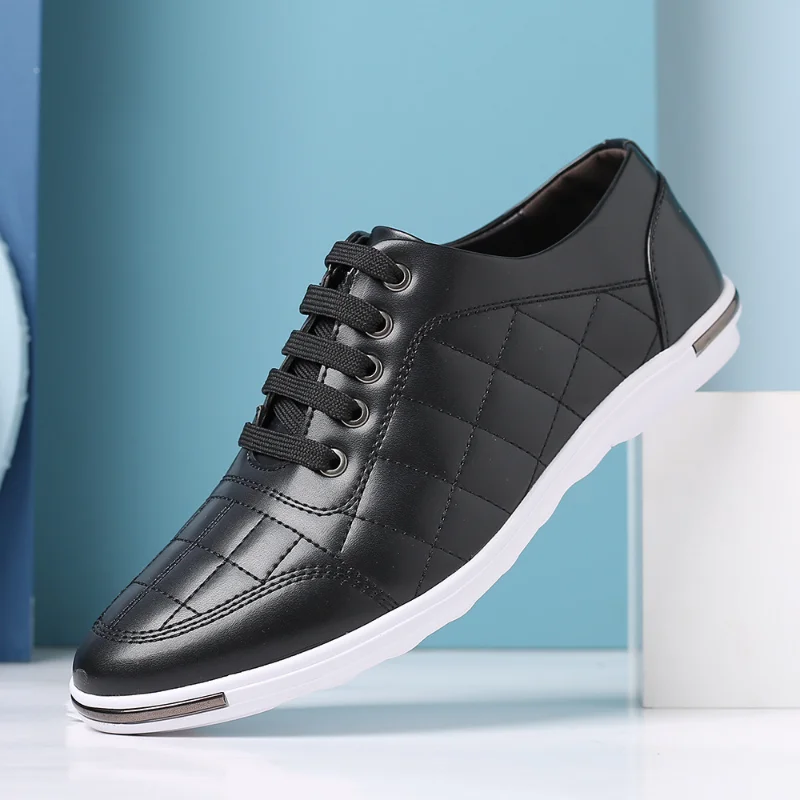 Casual Shoes for Men Luxury Sneakers Italiano Casuales Fashion Shoes Men Office 2023 Leather Shoes for Men обувь мужская осенняя