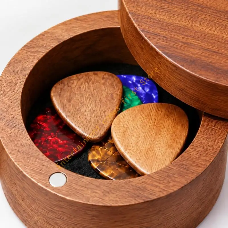 Guitar Pick Assortment with Smooth Polished Surfaces and Case 55KD