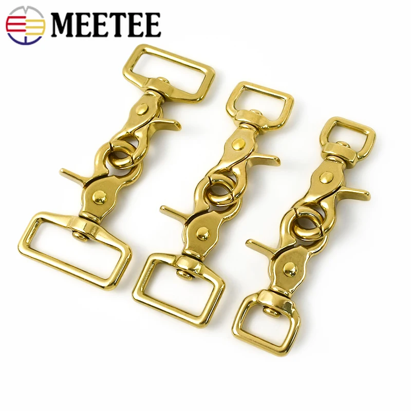 

2/5Pcs 10-38mm Solid Brass Buckles Carabiner Clip Pet Collar Swivel Lobster Buckle Webbing Strap Trigger Snap Hook Accessories
