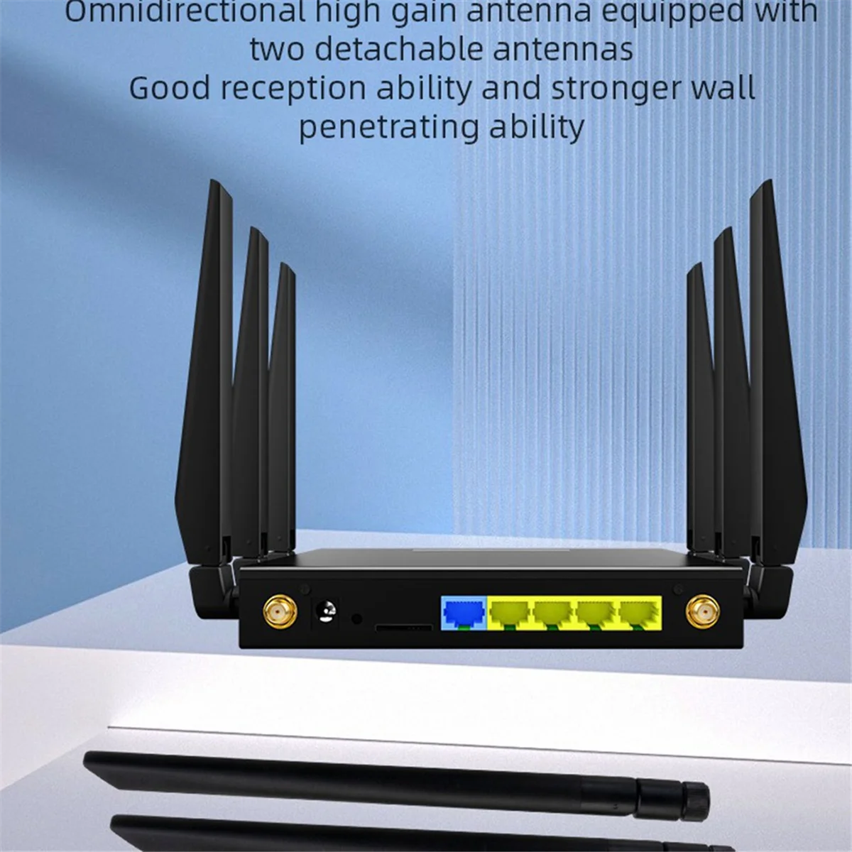 HOT 5G Industrial Grade Wifi Router 1200Mbps 5G CPE Detachable 8 Antenna Unlock Modem Portable Broadband Network WAN EU Plug