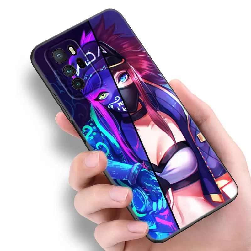 Kda Kaisa Ahri Akali Black Silicone Phone Case For Xiaomi Redmi Note 9 10 11 12 13 Pro Plus 11S 4G 11T 5G 9S 10S 12S