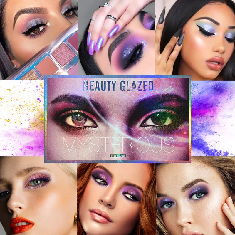 Beauty Glazed-Palette de fards à barrage imperméables, 18 documents, paillettes naturelles, cosmétiques, TSLM2, 256