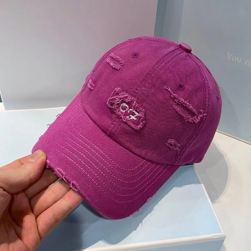 pop sale 2023 new baseball cap for women spring and summer embroidered letters broken peaked cap for men trend cover