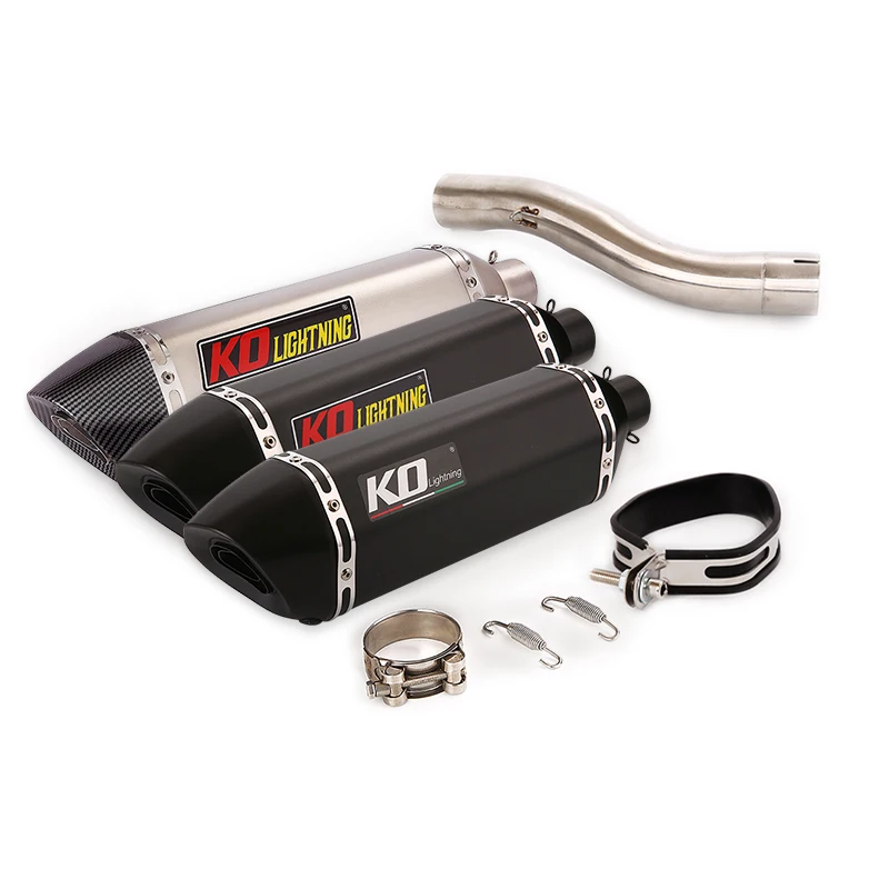 

FOR KAWASAKI ZX10R ZX 10R 2004-2005 Motorcycle Escape Exhaust Pipe Muffler Mid Link Pipe Slip on Removable DB Killer