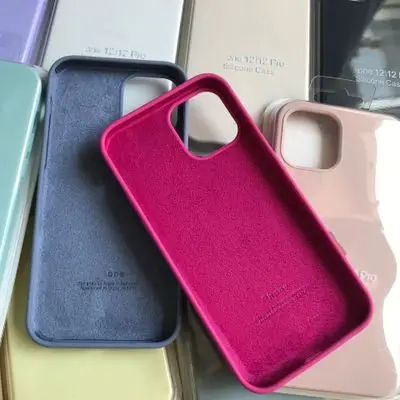 Liquid Silicone Case For iPhone 16 15 14 13 12 mini 11 Pro Max Anti-drop full package mobile phone liquid silicone case