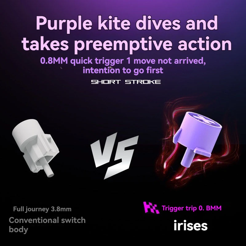 Kailh Purple Kite Switch Customized Linear Switch 30g Trigger Low Profile Switches Esports Game Mechanical Keyboard Accessories 5