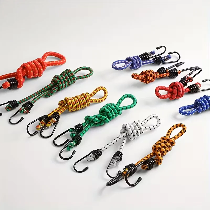 

Elastic luggage cord tie, double hook design, durable, suitable for electric vehicles and motorcycles, rear seats and trunk use