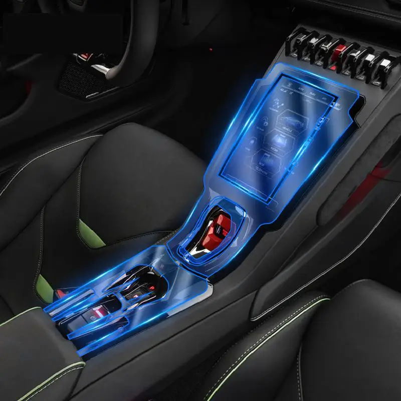 

For Lamborghini Huracan 2019-2023Car Interior Center console Transparent TPU Protective film Anti-scratch Repair film Accessorie