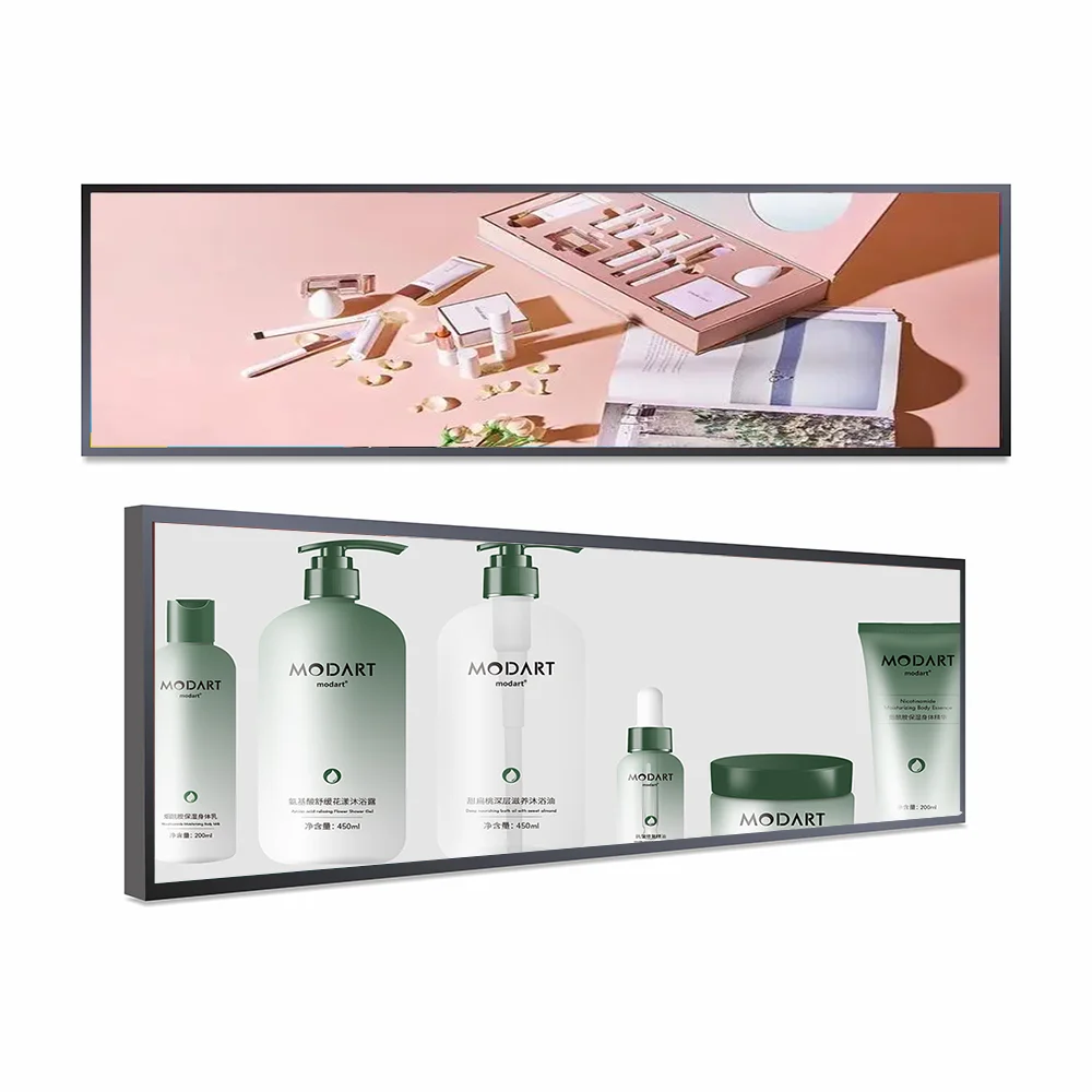 LCD strip screen wall-mounted advertising display smart car subway directional display electronic shelf label display