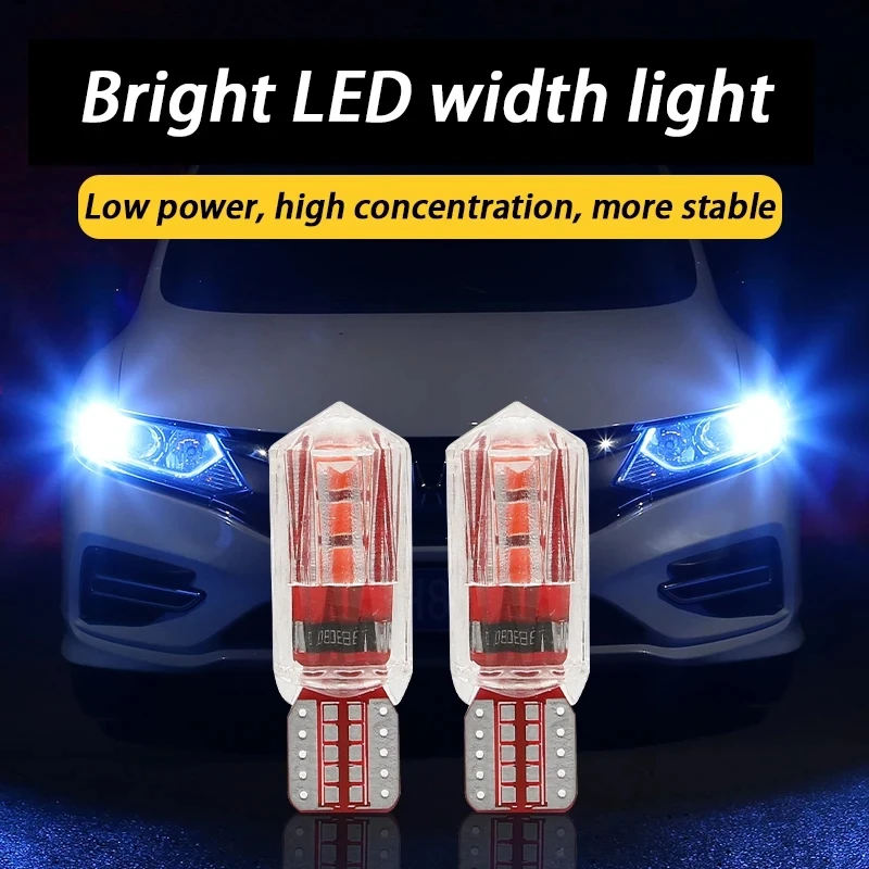 2pcs T10 W5W 194 LED Car Light Bulb Non-Pola 6SMD Canbus Car License Plate Light Interior Dome lights Reading Lamp 12V-24V Tools