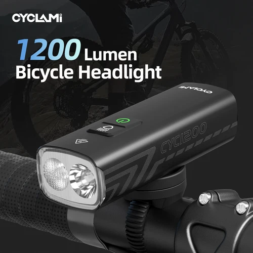 CYCLAMI MTB bicicleta de carretera lámpara frontal 1200 2000 lúmenes 4500mAh luz impermeable advertencia gran angular faro de inundación