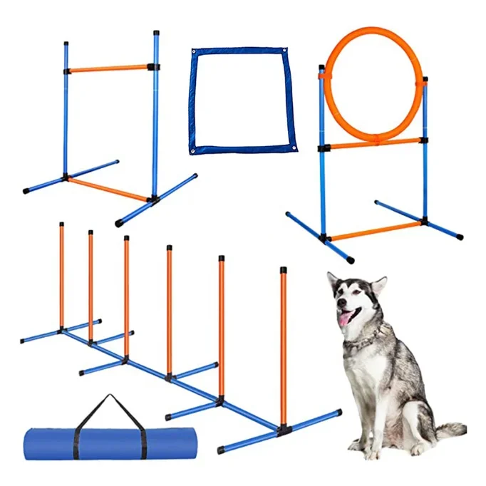 Custom Wholesale Dog Agility Course Backyard Set Training Equipment Obstacle Agility Training Starter Kit Pet Outdoor Games